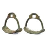 A nice pair of bronze stirrups