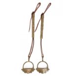 A pair of silver mounted stirrups