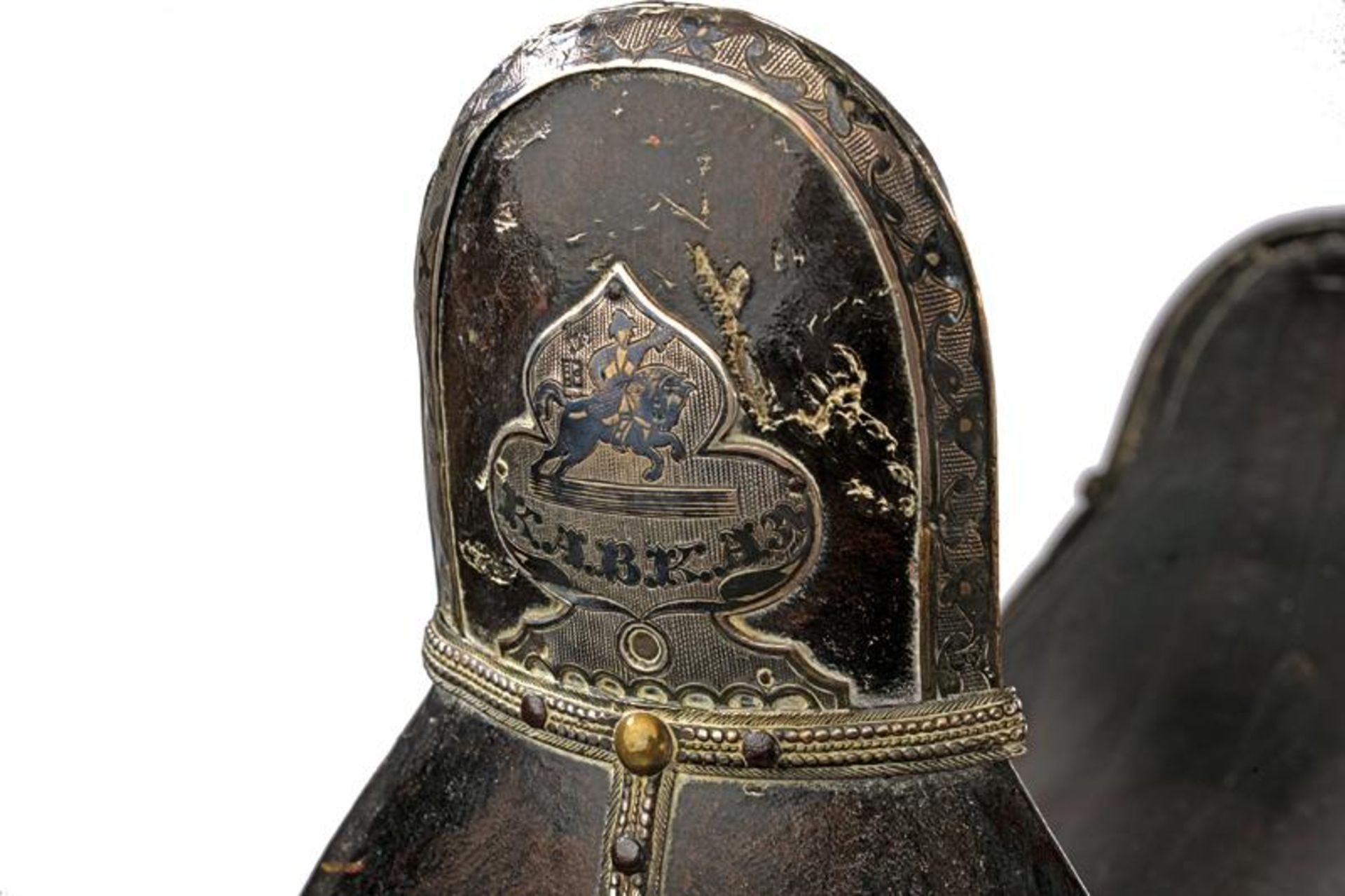 A silver-nielloed mounted saddle - Bild 3 aus 5