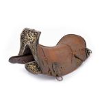 An important saddle with iron mounts