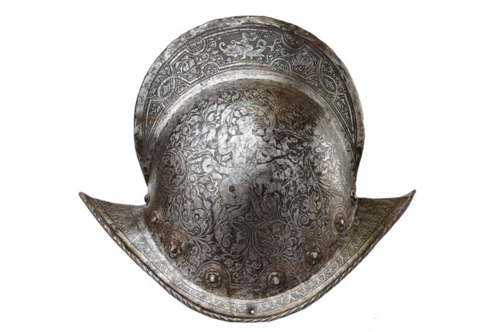 An engraved morion - Image 5 of 7