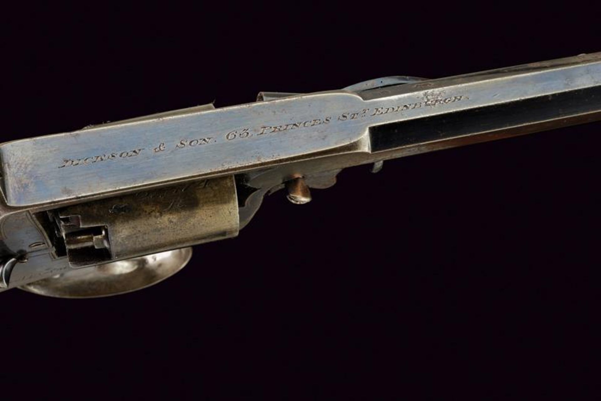 A cased Adams percussion revolver by Dickson & Son - Bild 4 aus 5