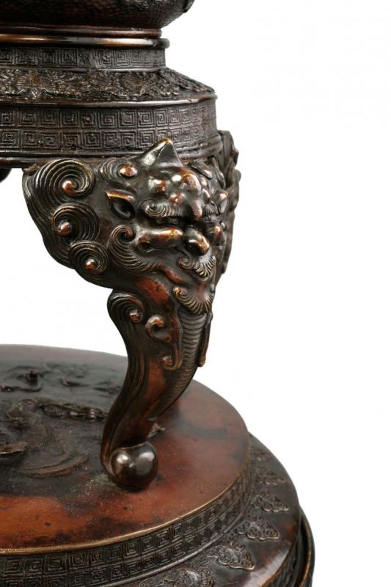 A big bronze incense burner - Image 4 of 5