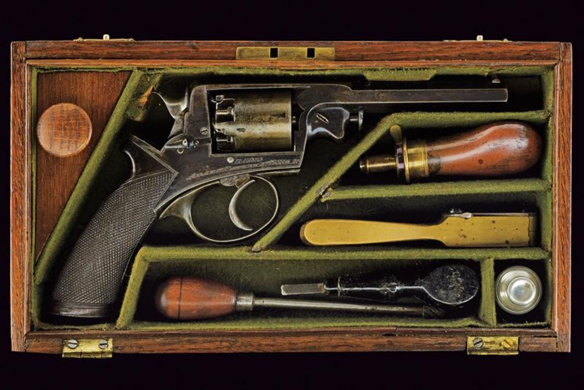 A cased Adams percussion revolver by Dickson & Son