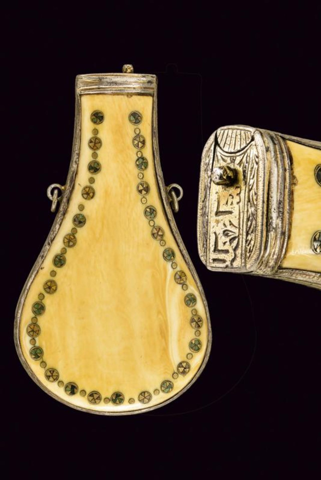 An ottoman rare decorated flask