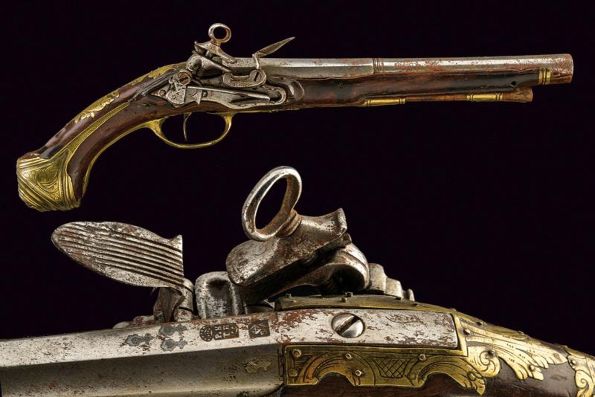 A miquelet flintlock pistol