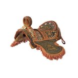 A decorated saddle