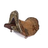 An important saddle with iron mounts