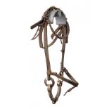 A snaffle bit with bridle