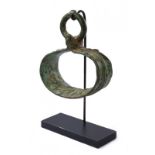 A bronze stirrup