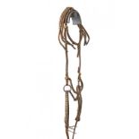 A snaffle bit with bridle