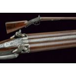 A rare double-barrelled percussion gun by Samuel Nock