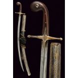 A silver mounted kilic