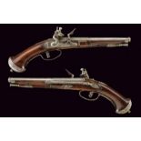 An interesting pair of flintlock pistols