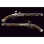 A beautiful pair of flintlock pistols by Francesco Garatto