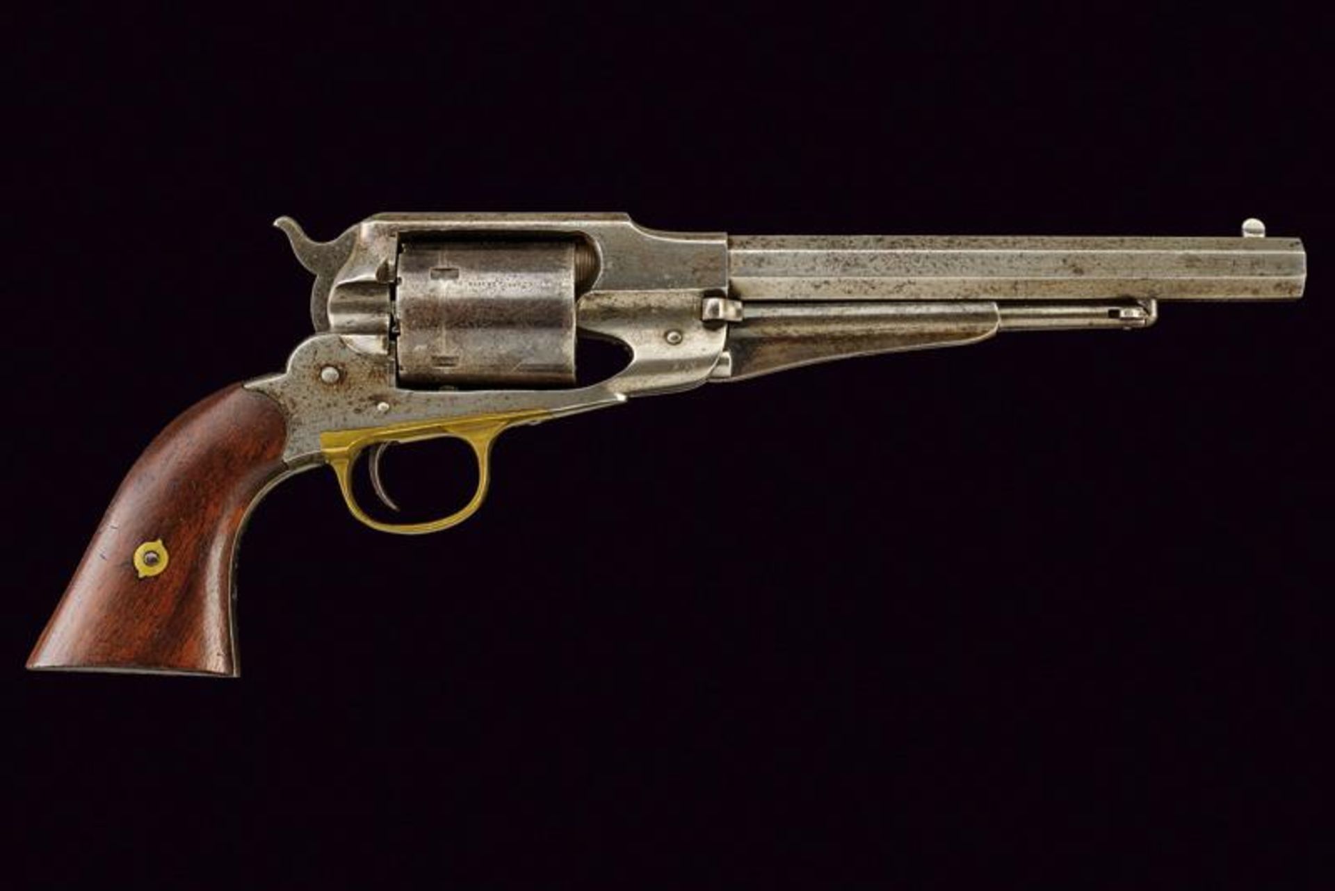 A Remington New Model Army Factory conversion revolver with ejector