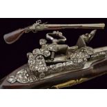 A very scarce flintlock folding blunderbuss