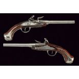 A fine pair of breech loading flintlock pistols by Croisier