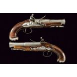 A pair of blunderbuss flintlock pistols