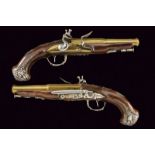 A fine pair of navy officer's flintlock pistols