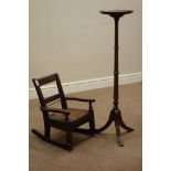 18th century country elm child's lambing rocking chair and a reproduction mahogany jardiniere stand