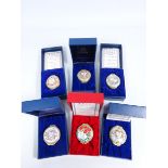 Six Halcyon Days 'Valentines Day' enamel boxes,