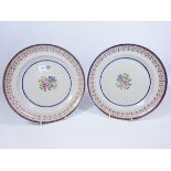Pair of 18th/ early19th Century Chinese export plates, D25cm (2)