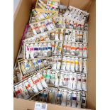 Various Winsor & Newton 14ml Gouache paints and other paints in one box (quantity)