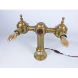 Vintage solid brass beer pump, converted to light fitting,
