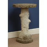 Trunk effect garden bird bath, 43cm x 40cm,