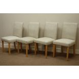 Set four neutral upholstered dining chairs Condition Report <a href='//www.