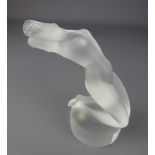 Lalique 'Chrysis' glass nude sculpture no. 11809, H12.