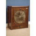 Early 19th century Biedermeier rosewood desk/workbox, fall front with leather writing surface,