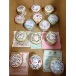 Fourteen Halcyon Days 'Valentine's Day' enamel boxes (14) Condition Report <a