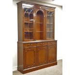 Rymer & Schorah three door Hepplewhite Display Cabinet, W147cm, D38cm,