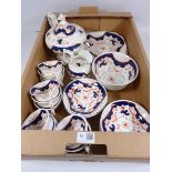 19th Century 'Gaudy Welsh' pattern teaware in one box Condition Report <a
