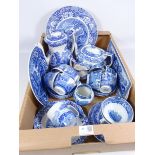 Copeland Spode Italian pattern tea and coffeeware to include a coffee and teapot,