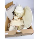 Creamware vase, Creamware cake stand,