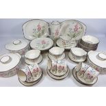 J&G Meaking 'Wayside' pattern dinner and coffeeware for six Condition Report