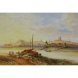 Nottingham from the South, 19th century watercolour unsigned 29.