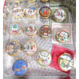 Thirteen Halcyon Days Christmas enamel boxes (13) Condition Report <a