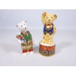 Royal Worcester The Connoisseur Collection Price Regent Teddy Bear Candle Snuffer and Royal Crown