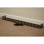 'The Bombay Company' cherry wood wall shelf with brackets,