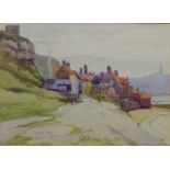 Henietta Street East Cliff Whitby, watercolour signed by Richard Edward Clarke (British 1878-1954),