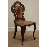 Victorian carved mahogany hall chair Condition Report <a href='//www.