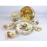 Set of five Royal Doulton character plates,