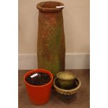 Weathered terracotta chimney pot (H86cm),