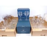 Waterford crystal decanter, ships decanter, Bohemian glass sets with boxes,