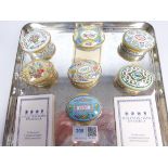 Seven Halcyon Days 'A Year To Remember' enamel boxes (7) Condition Report <a