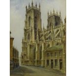 'York Minster S.W', watercolour signed by Albert Henry Findley (British 1880-1975), 47.